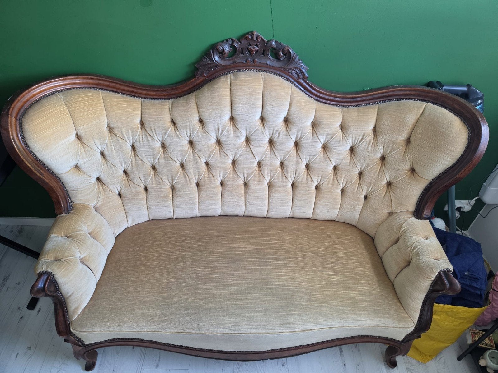 Vintage Boudoir Bankje - Barok Canapé - Styling Object, Ophalen