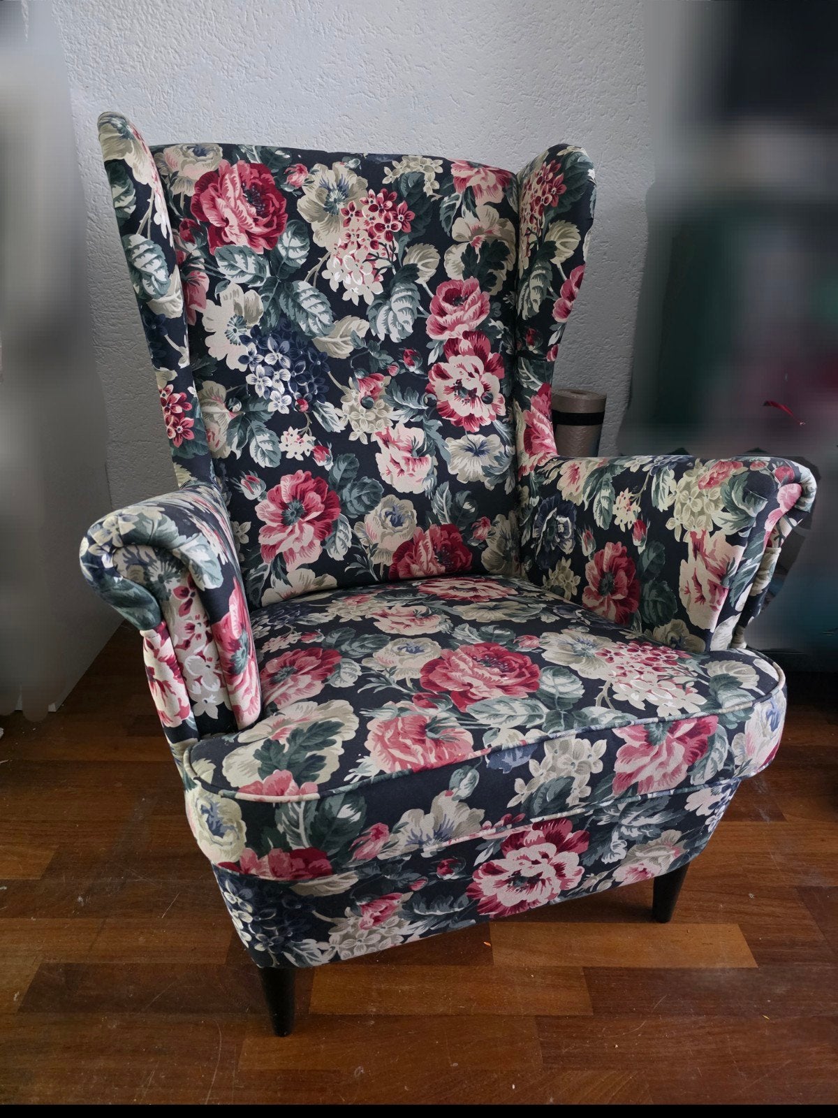 Ikea Strandmon, Klassiek, Bloemenprint, 75 tot 100 cm, Ophalen of Verzenden, Zo goed als nieuw