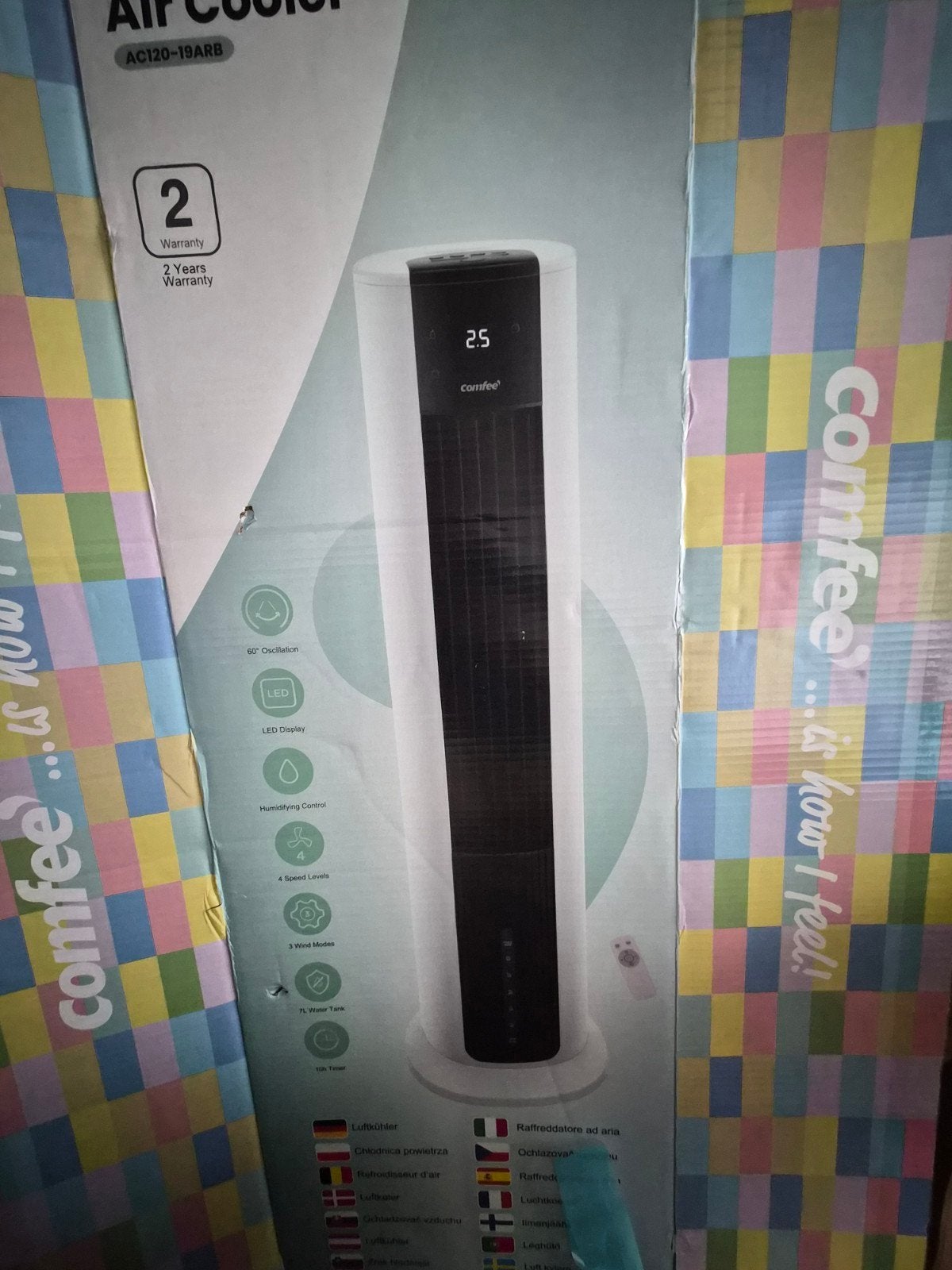 Comfee Silent Air Cooler AC120-19ARB - Stille Luchtkoeler, Ophalen, Nieuw, Afstandsbediening