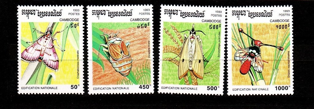 TSS Kavel 40002 Cambodja Pf vlinders insecten 1397-1400, Ophalen, Portugal, Postfris
