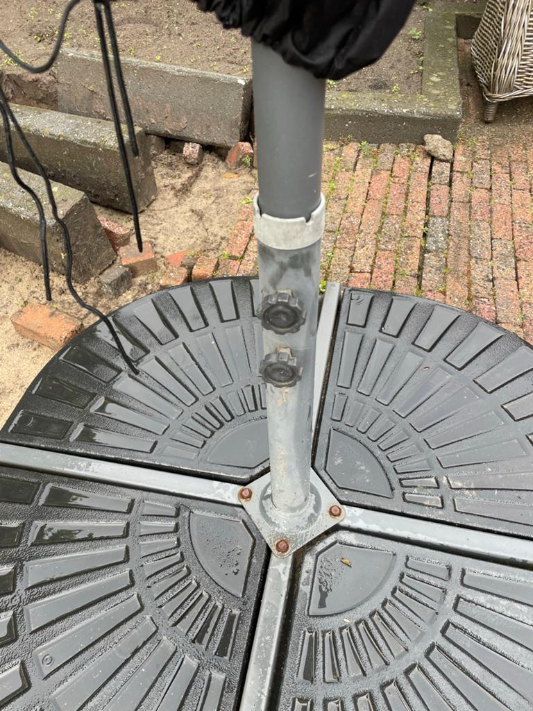 Parasolvoet, Tuin en Terras, Parasols, Ophalen of Verzenden, Verstelbaar, Gebruikt, 1 tot 2 meter