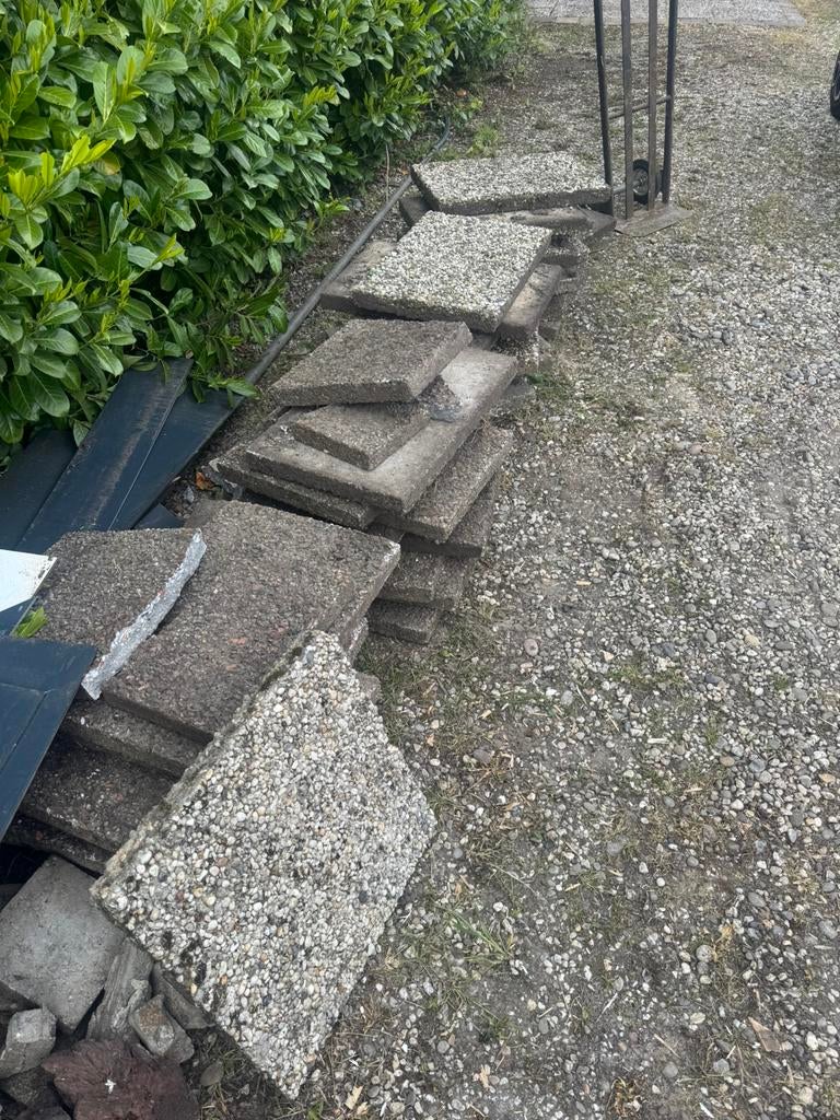 Grindtegels gratis af te halen, Tuin en Terras, Ophalen, Gebruikt, Terrastegels