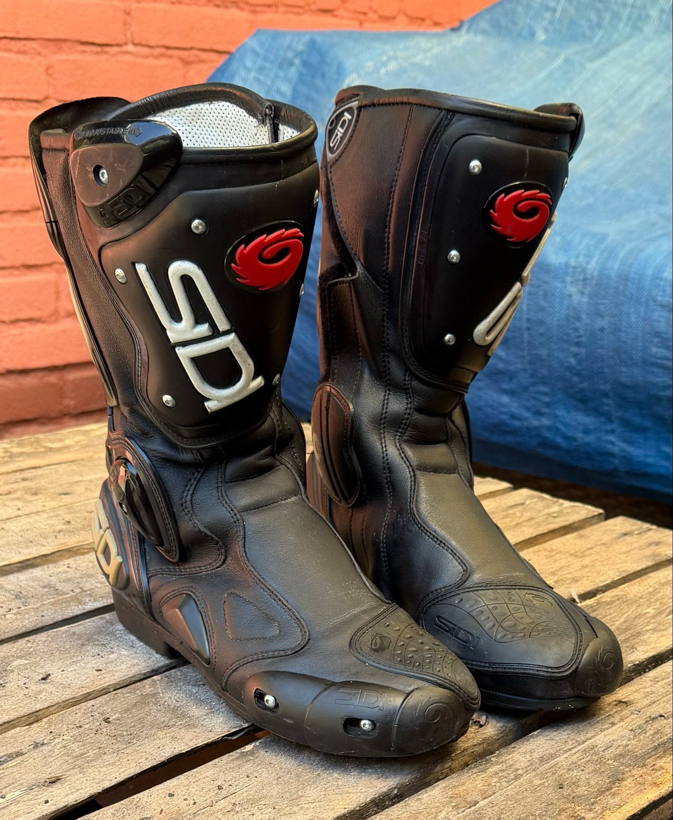 Sidi motorlaarzen - Zwart, maat 41, Motoren, Kleding | Motorkleding, Ophalen, Tweedehands, Heren, Laarzen