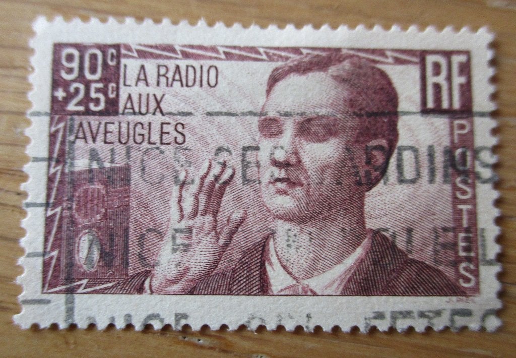 Frankrijk, toeslagzegel Radio voor blinden, 1938, Verzenden, Gestempeld