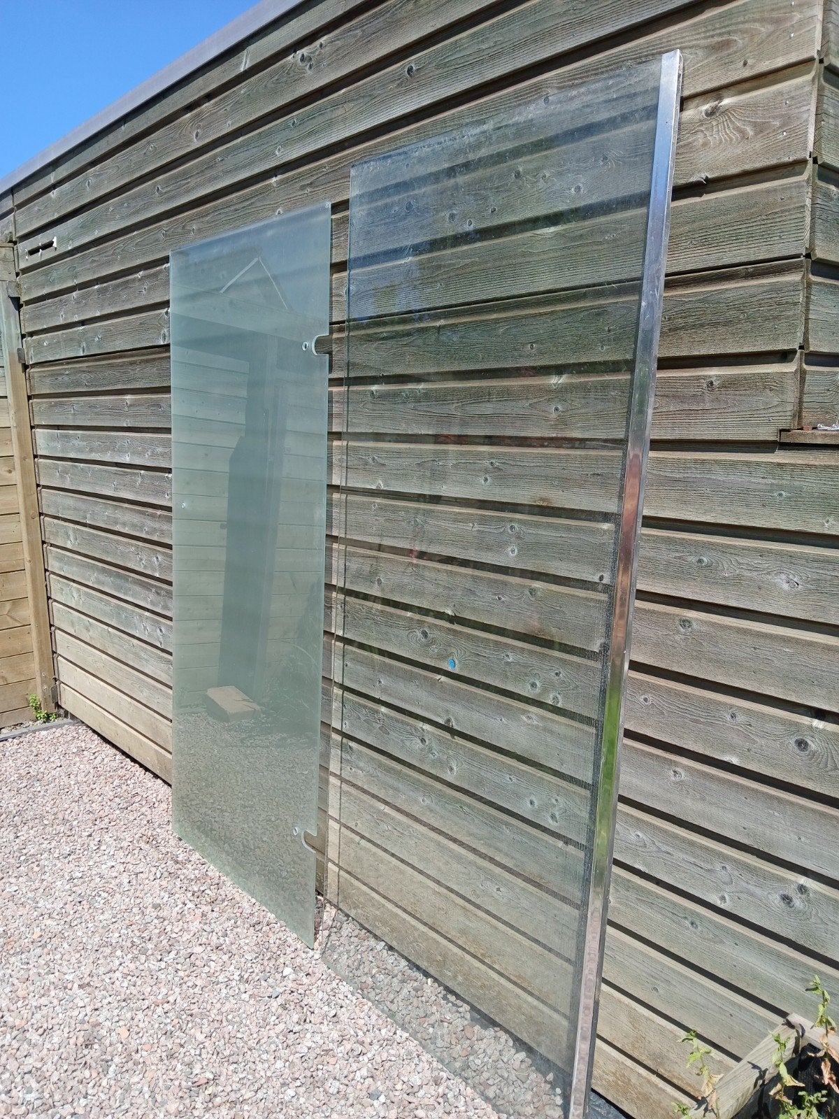 Douchedeur en zijwand (192x88x6 en 200x88x6), Ophalen, Gebruikt, Glas, Douche