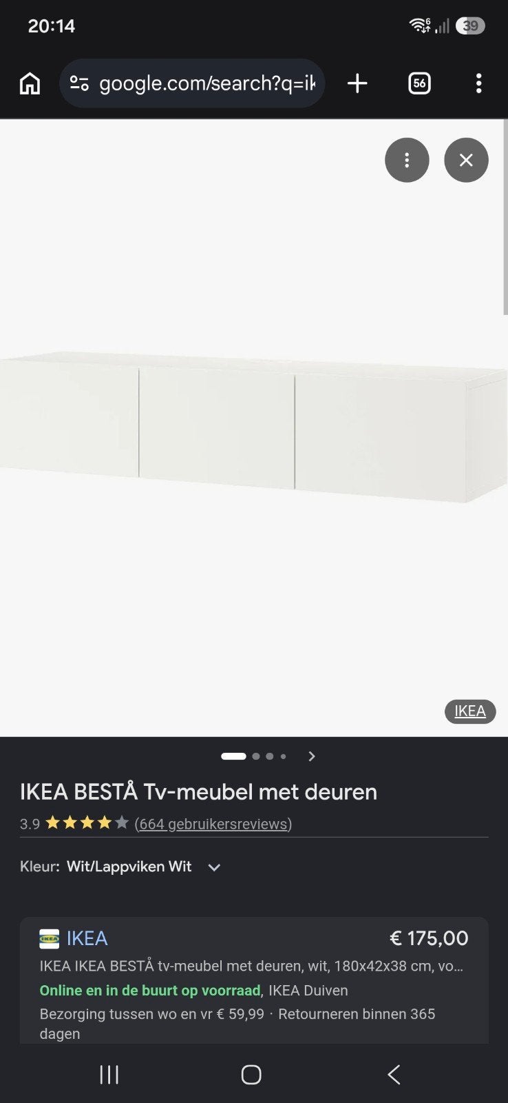 Gratis: Ikea Besta tv meubel, Ophalen, Gebruikt, 25 tot 50 cm, Minder dan 100 cm