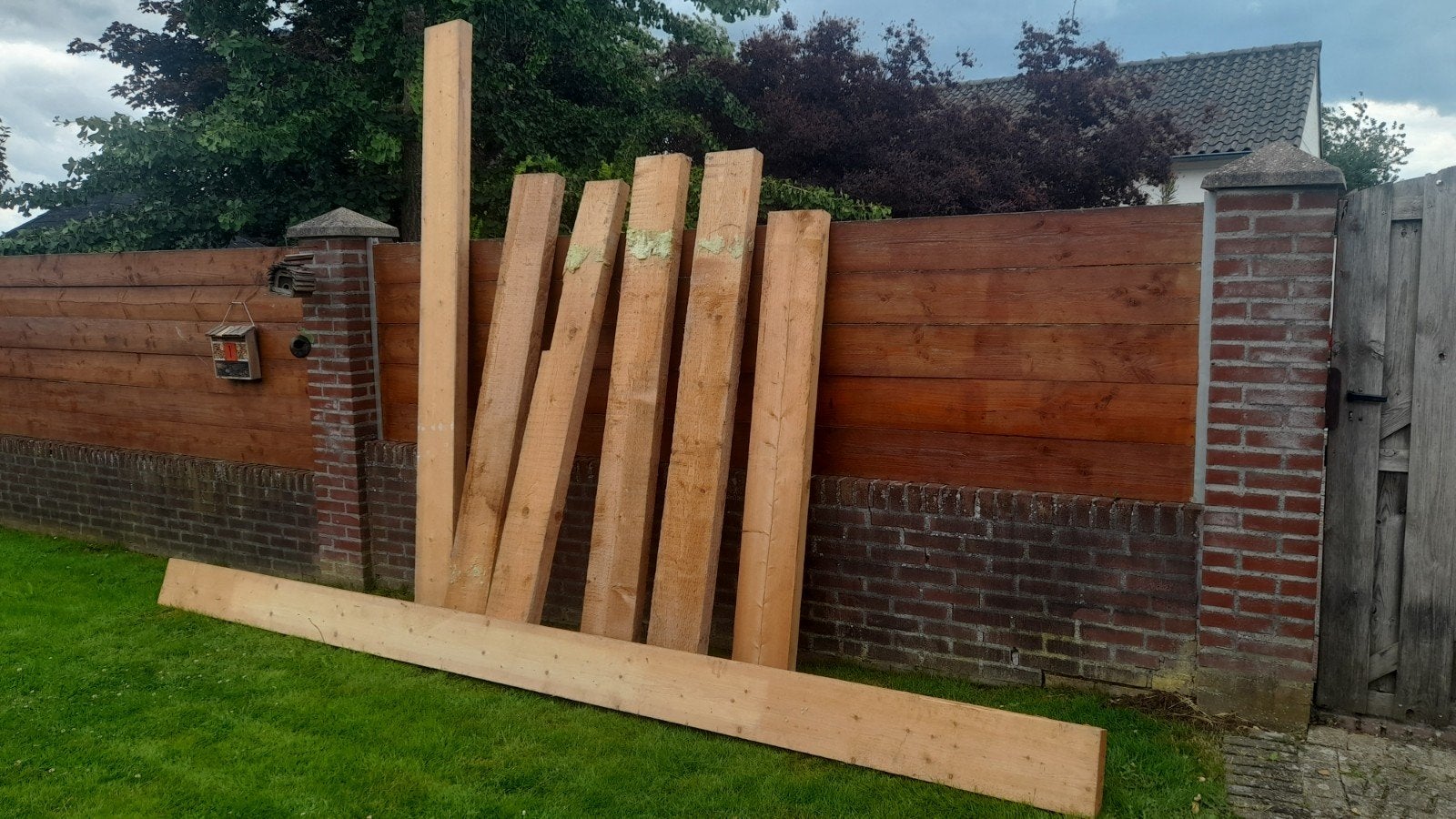 Te koop zware houten balken, Ophalen, 180 tot 250 cm, Balken