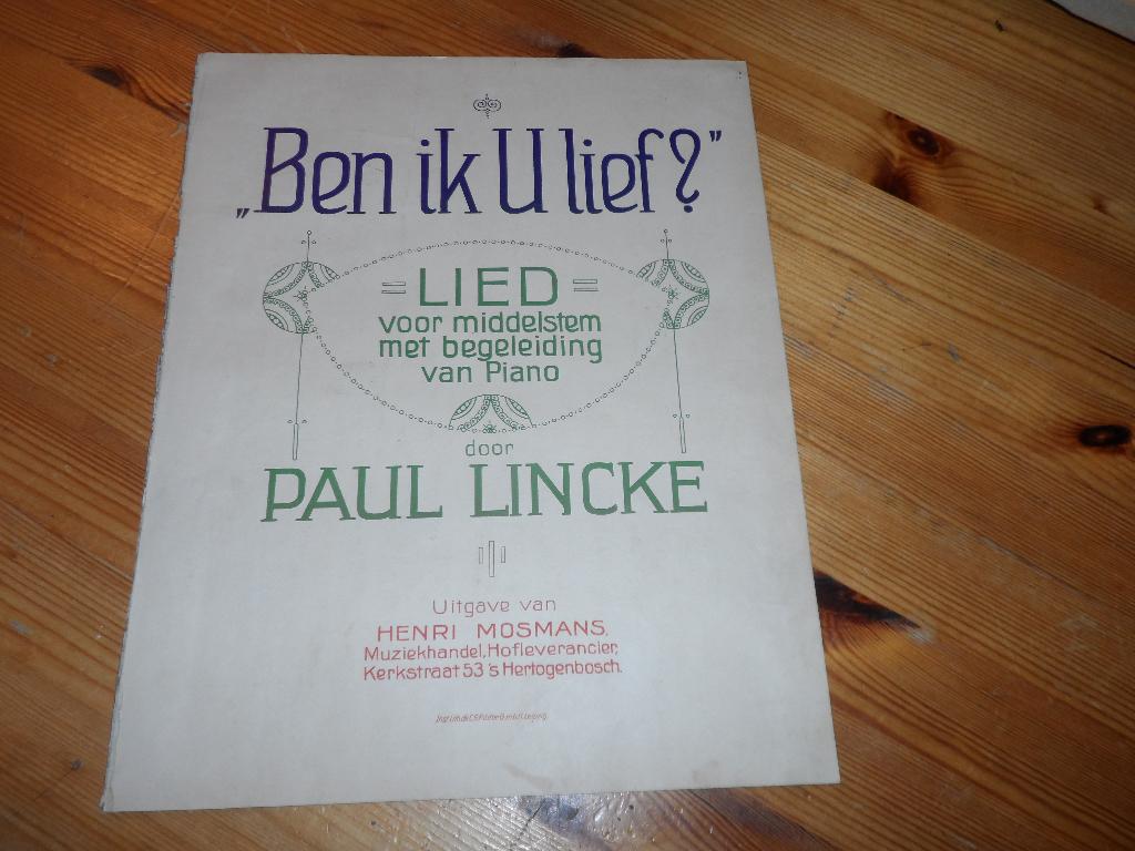 Paul lincke - ben ik u lief, Zang, Gebruikt, Ophalen of Verzenden, Artiest of Componist