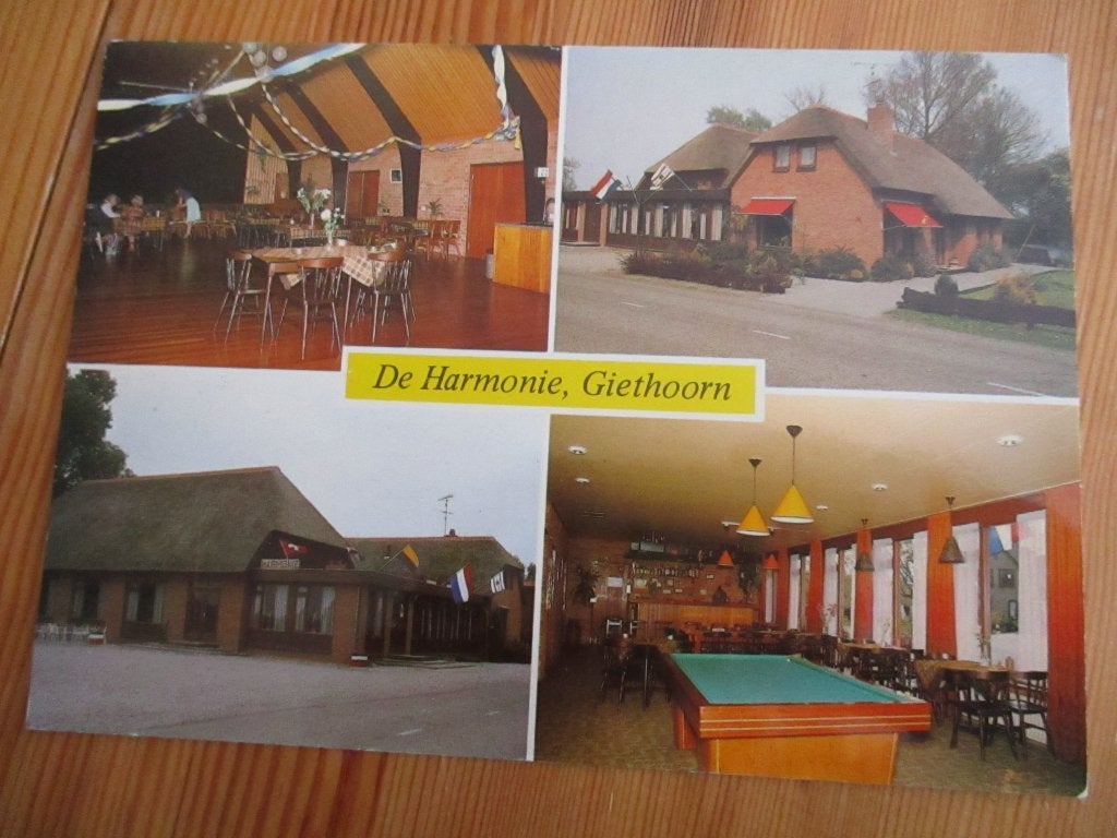 Ansichtkaart Giethoorn - De Harmonie (Jaren '60-'80), Ophalen of Verzenden, 1960 tot 1980, Ongelopen, Overijssel