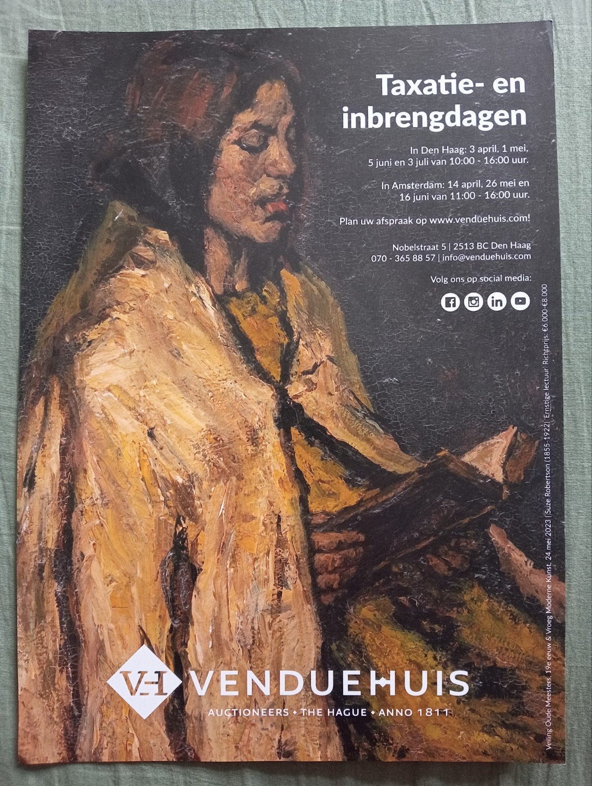 Suze Robertson tijdschrift affiche advertentie 21x29cm, Verzamelen, Ophalen of Verzenden