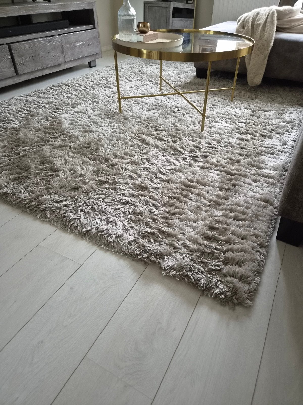 Fraai Home & Living Vloerkleed Blaze Beige 200x290 cm, Ophalen, Shaggy, Modern, Grijs, 200 cm of meer