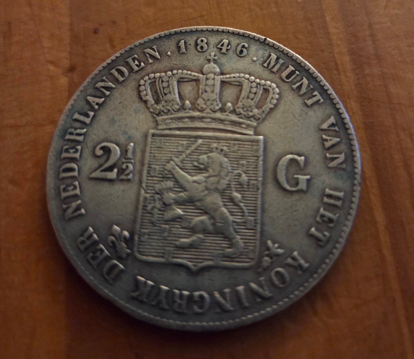 Zilveren Rijksdaalder 1846 (2,5 Gulden), Ophalen of Verzenden, Koning Willem II, 2½ gulden, Zilver