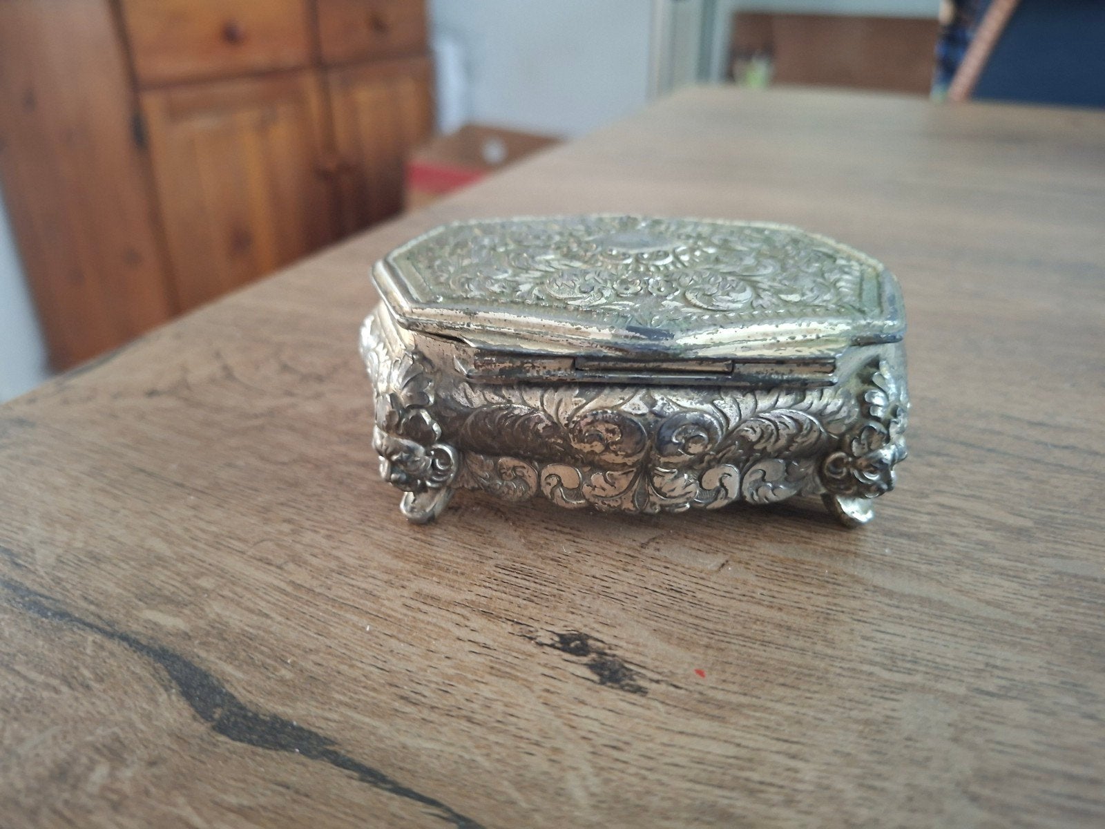 zilverkleurig  doosje, Ophalen of Verzenden, Zilver