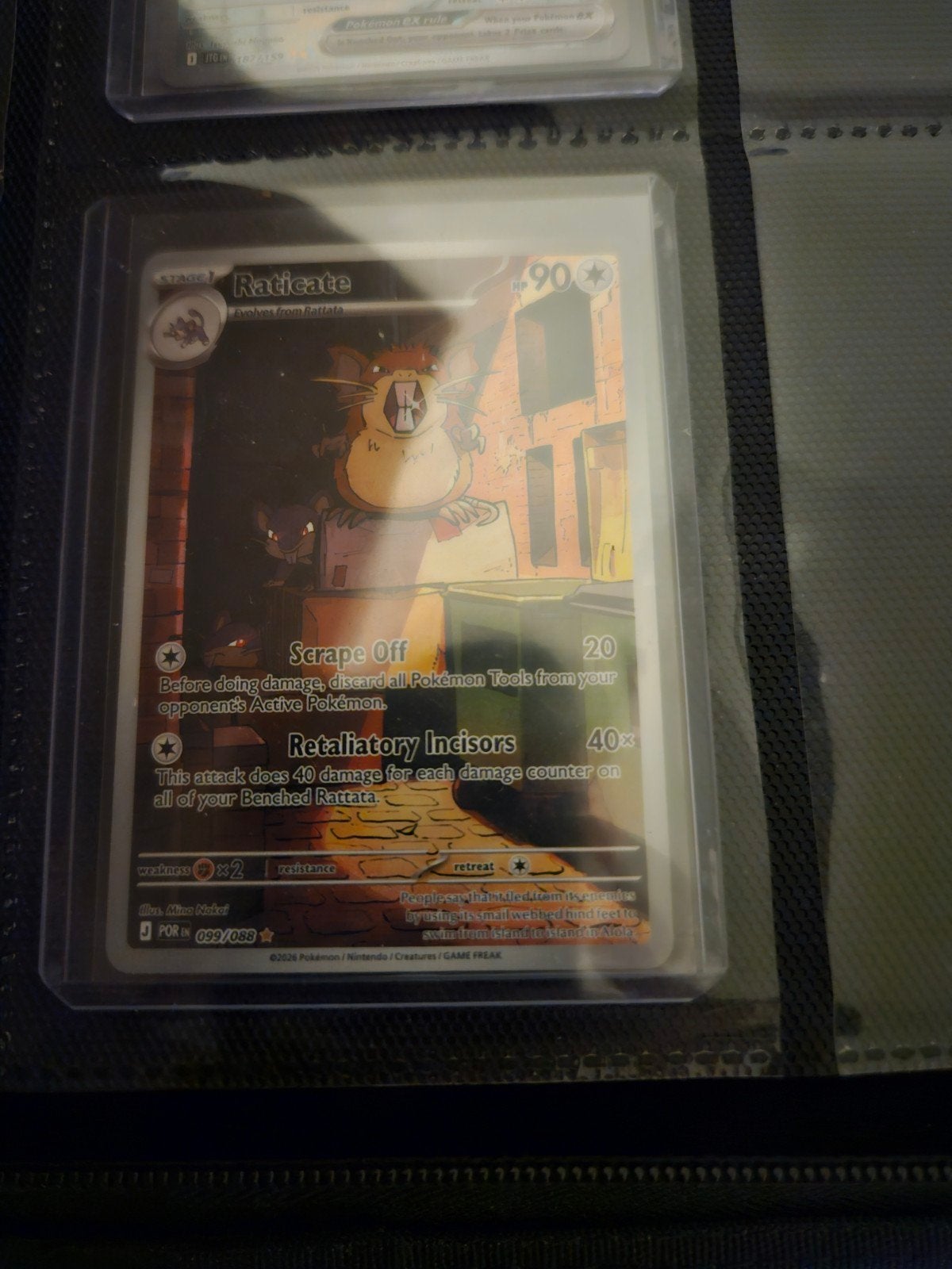 Pokemon Raticate 099/088 Perfect Order, Ophalen of Verzenden, Zo goed als nieuw, Losse kaart, Foil