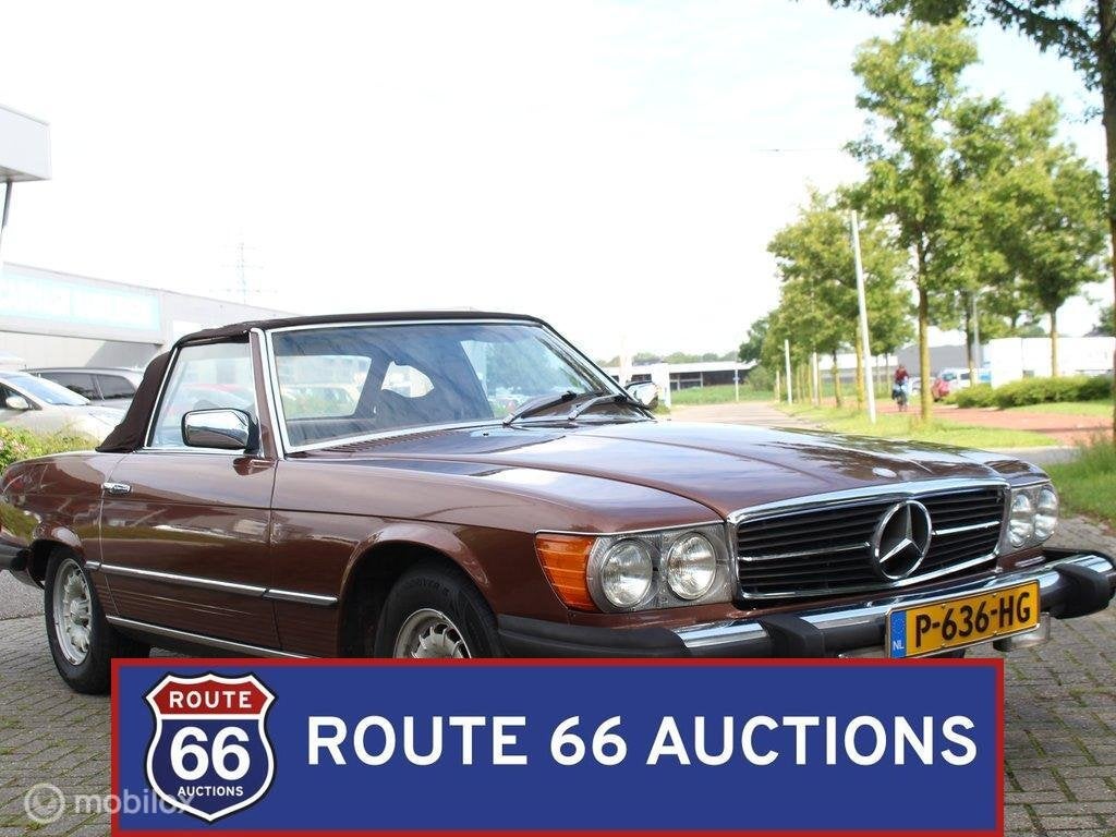 Mercedes-Benz 450 SL | 1979 | Route 66 Auctions, Auto's, Oldtimers, Overige carrosserieën, Zwart, Mercedes-Benz, Bedrijf
