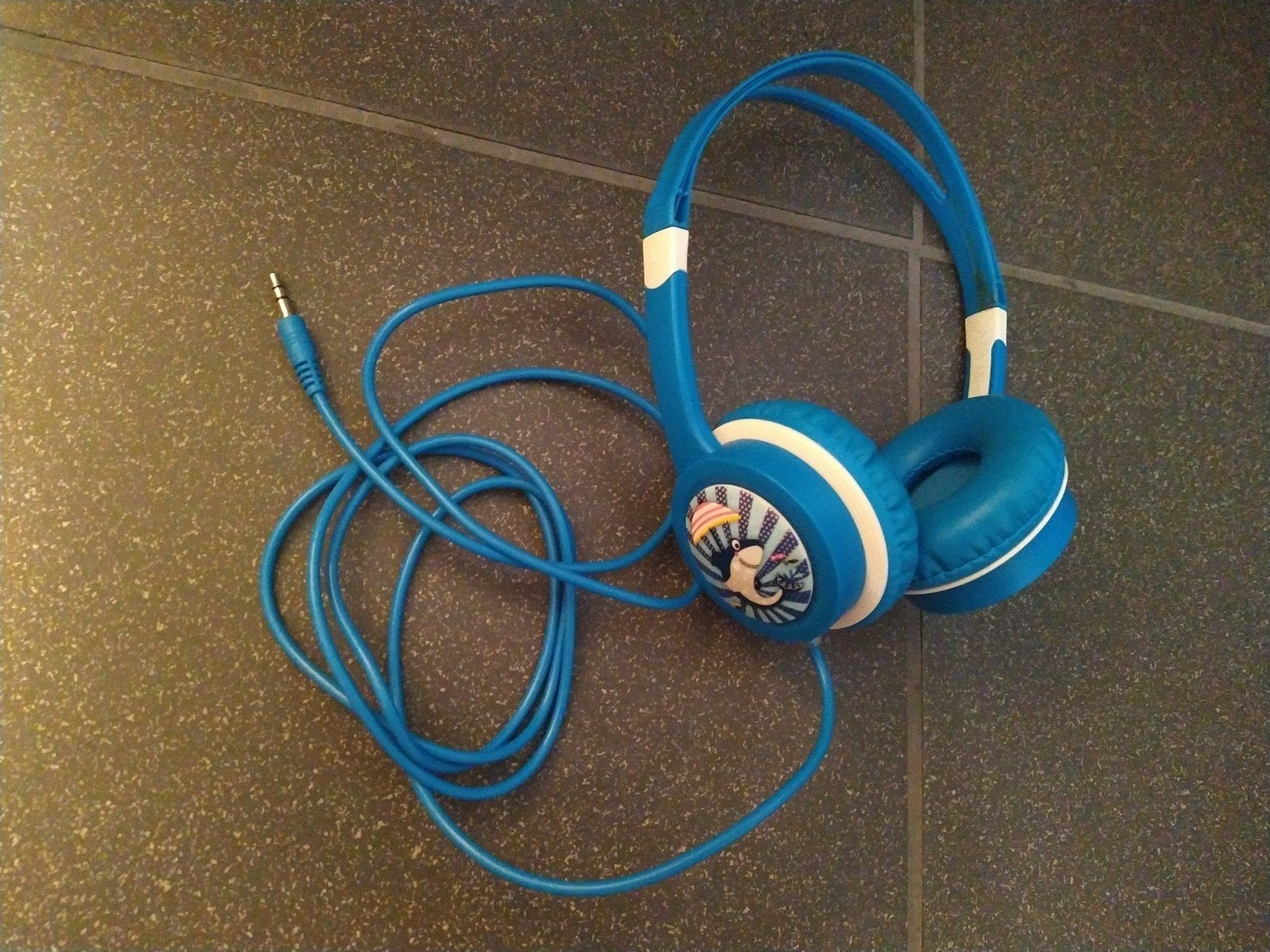 Kinder koptelefoon blauw haai, Audio, Tv en Foto, Koptelefoons, Ophalen of Verzenden, Gebruikt, Blauw, Overige merken