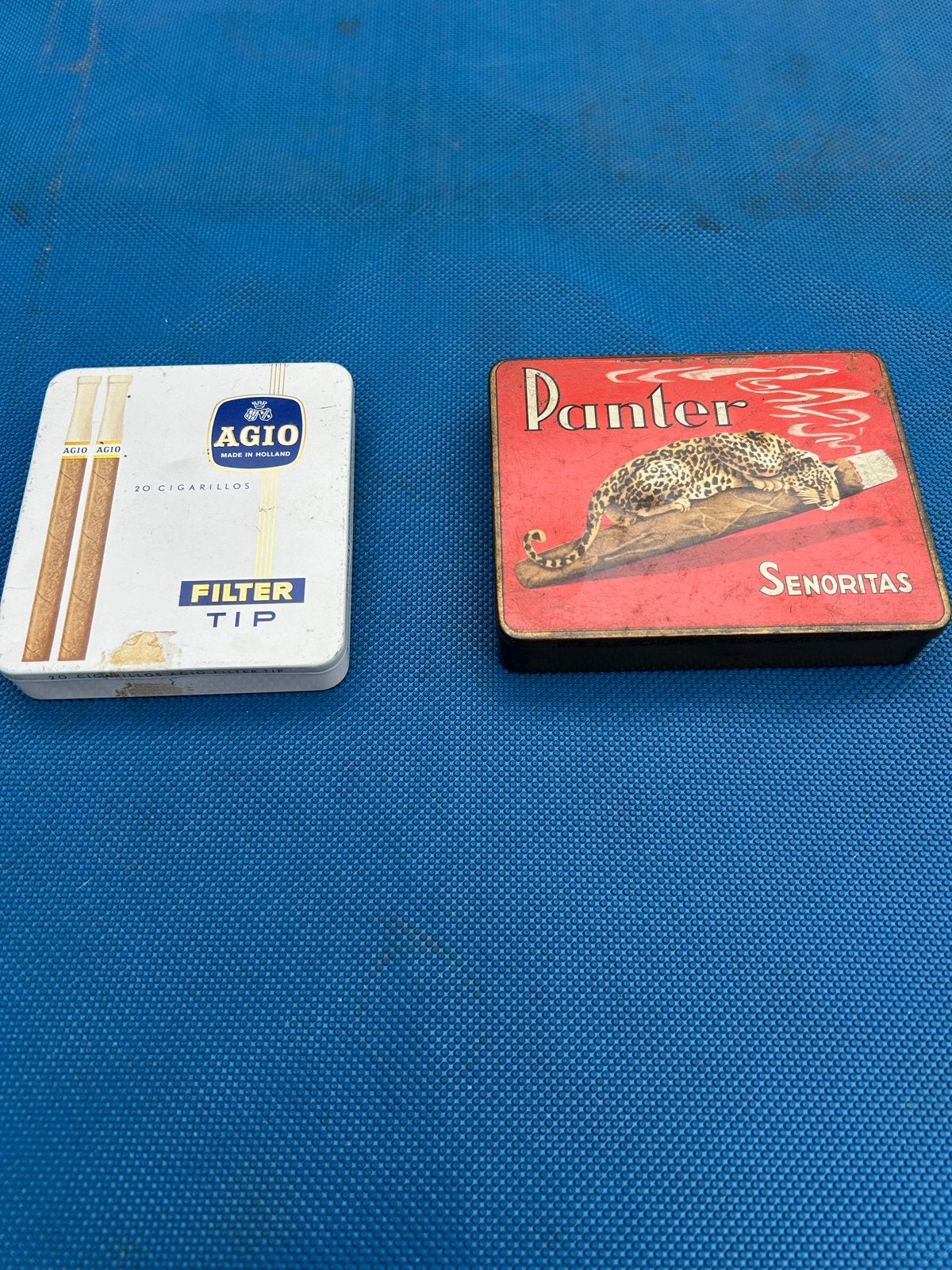 Vintage Agio en Panter sigarenblikjes, Ophalen of Verzenden, Gebruikt, Overige, Overige merken