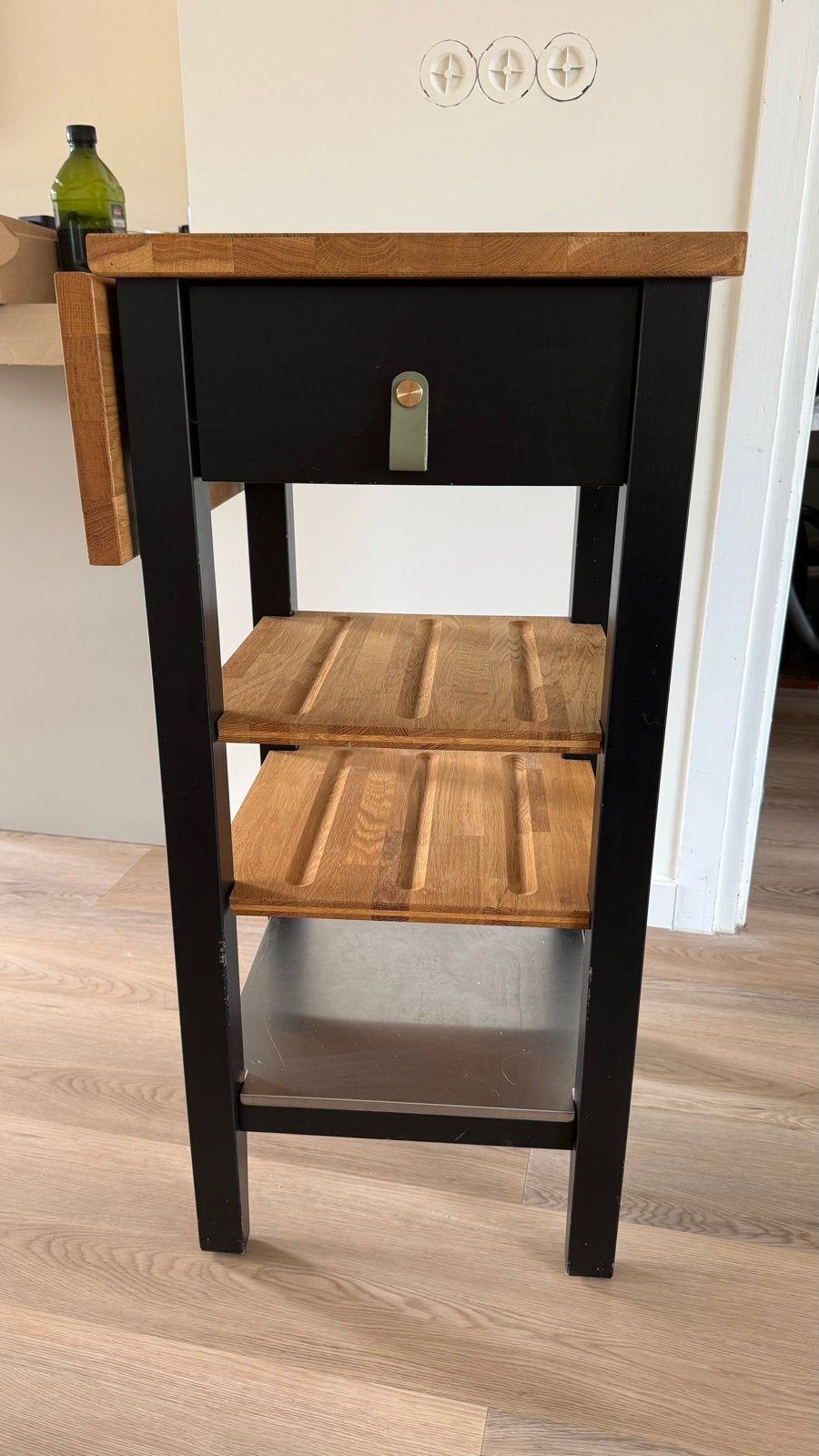 IKEA Stenstorp Keukentrolley - Zwart/Eikenhout, Ophalen, Gebruikt, Hout, IKEA