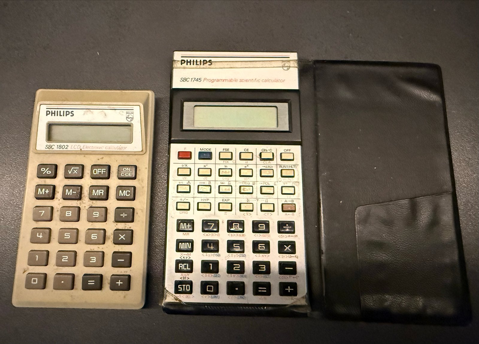 Philips SBC 1745 & SBC 1802 rekenmachines programmeerbaar, Verzamelen, Retro, Ophalen of Verzenden