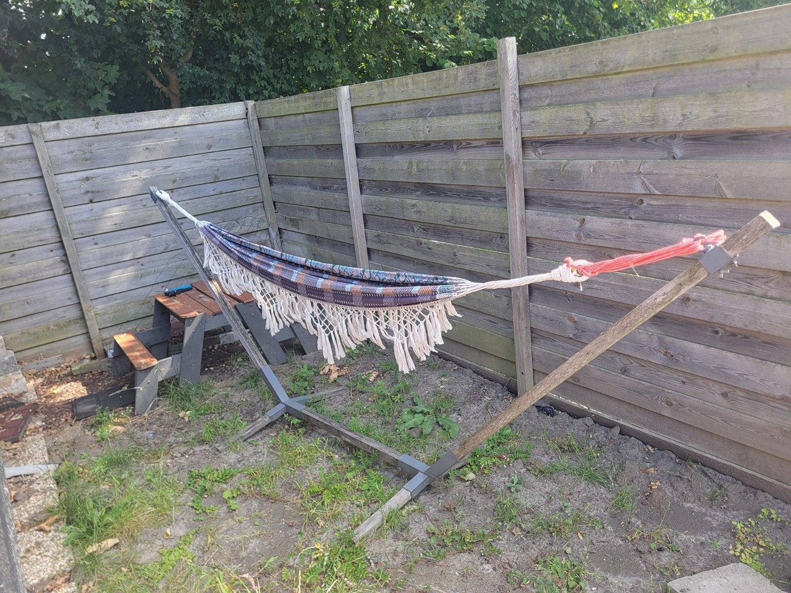 mooie hangmat, Ophalen, Gebruikt, Met standaard, Eenpersoons