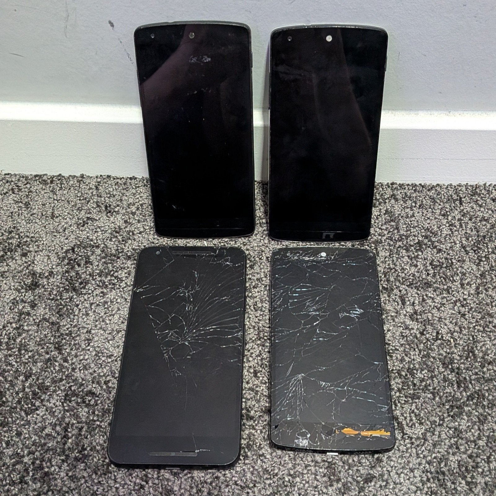 Partij 4x LG Nexus Telefoons • Defect!, Overige modellen, Geen camera, Zwart, Ophalen of Verzenden