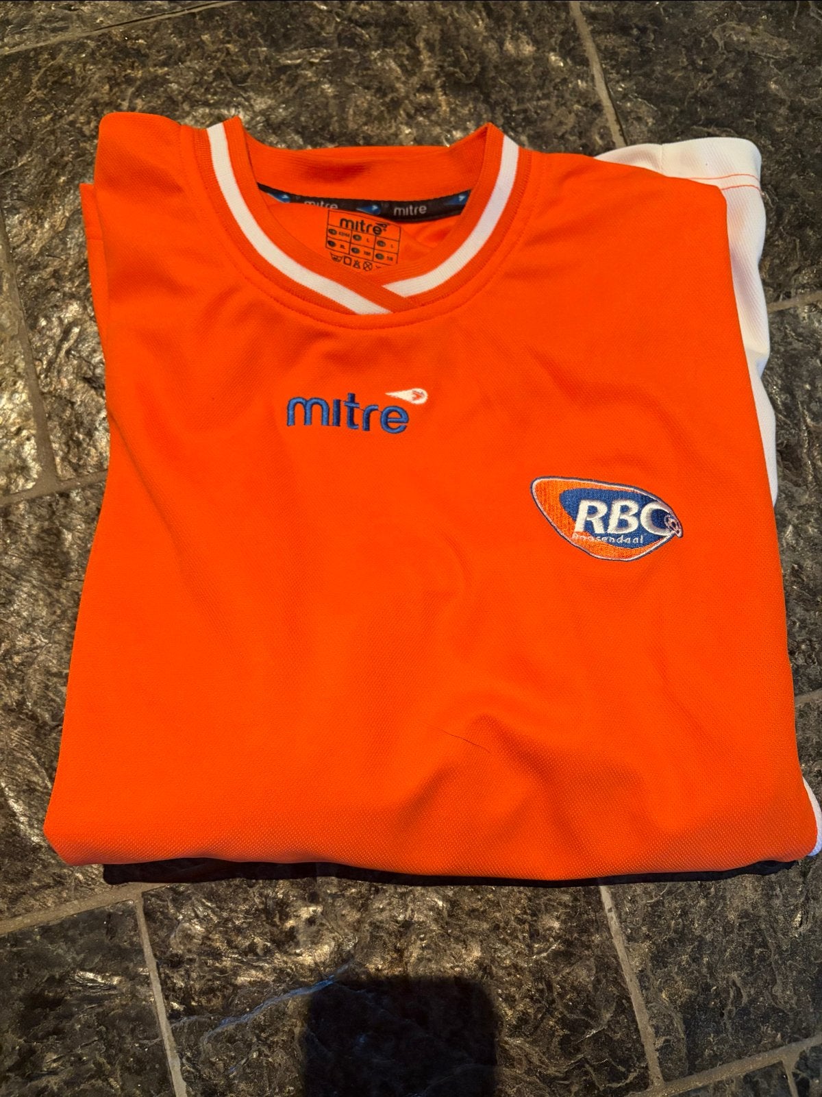 RBC Roosendaal Wedstrijdshirt Maat L - Oranje/Wit, Sport en Fitness, Voetbal, Maat L, Ophalen of Verzenden, Gebruikt, Shirt