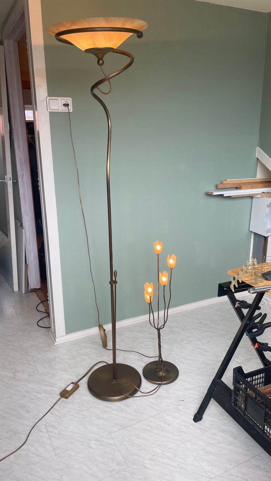 Schemerlampen  staand model en kast model, Ophalen of Verzenden, Gebruikt, Overige kleuren