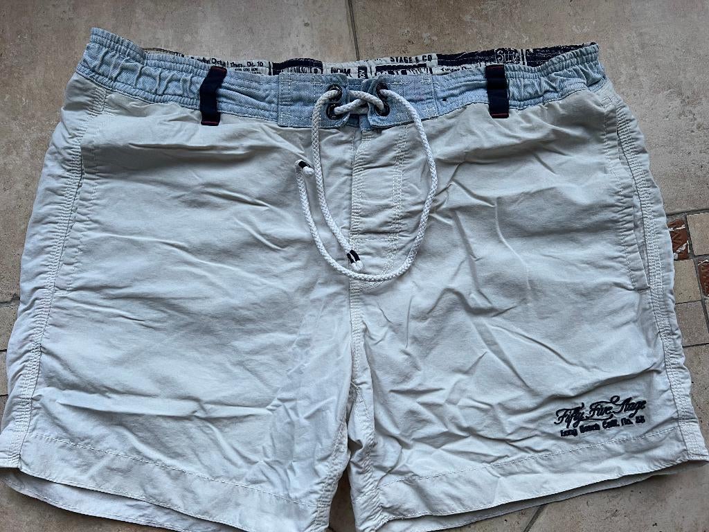 zwembroek heer jongens maat M " 55 stage " wit blauw, Kleding | Heren, 55 stage, Ophalen of Verzenden, Zwemshort, Maat 48/50 (M)