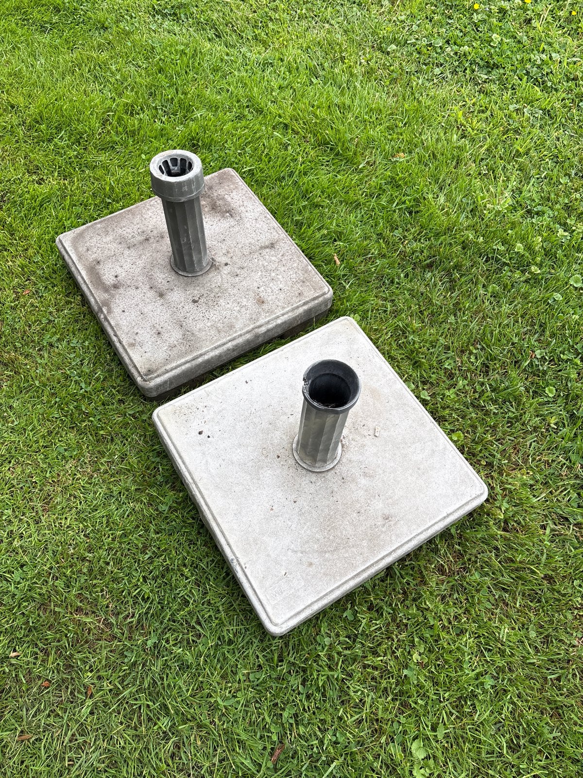 Parasolvoeten van beton - Set van 2, Tuin en Terras, Parasols, Ophalen, Gebruikt, Minder dan 1 meter, Parasolvoet
