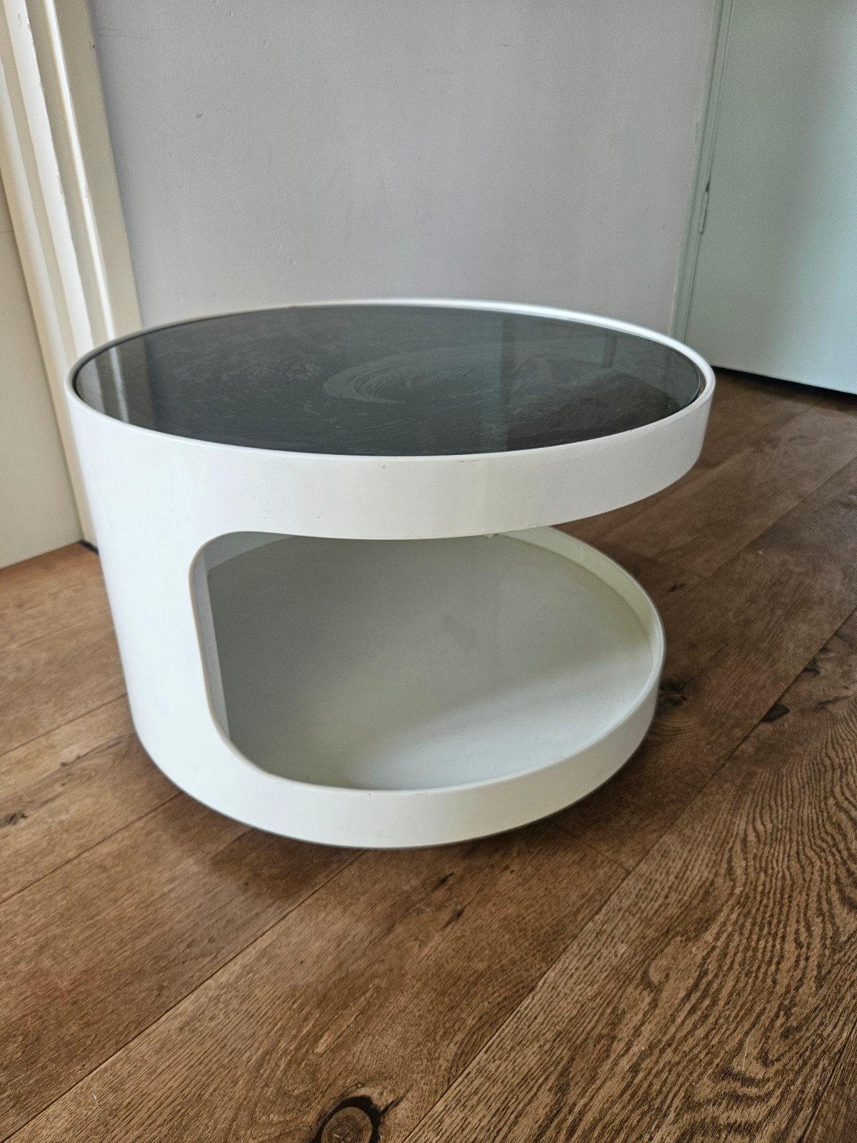 Vintage Bijzettafel Erik van Buijtenen voor Nebu, jaren '70, Minder dan 45 cm, Gebruikt, Rond, Ophalen of Verzenden
