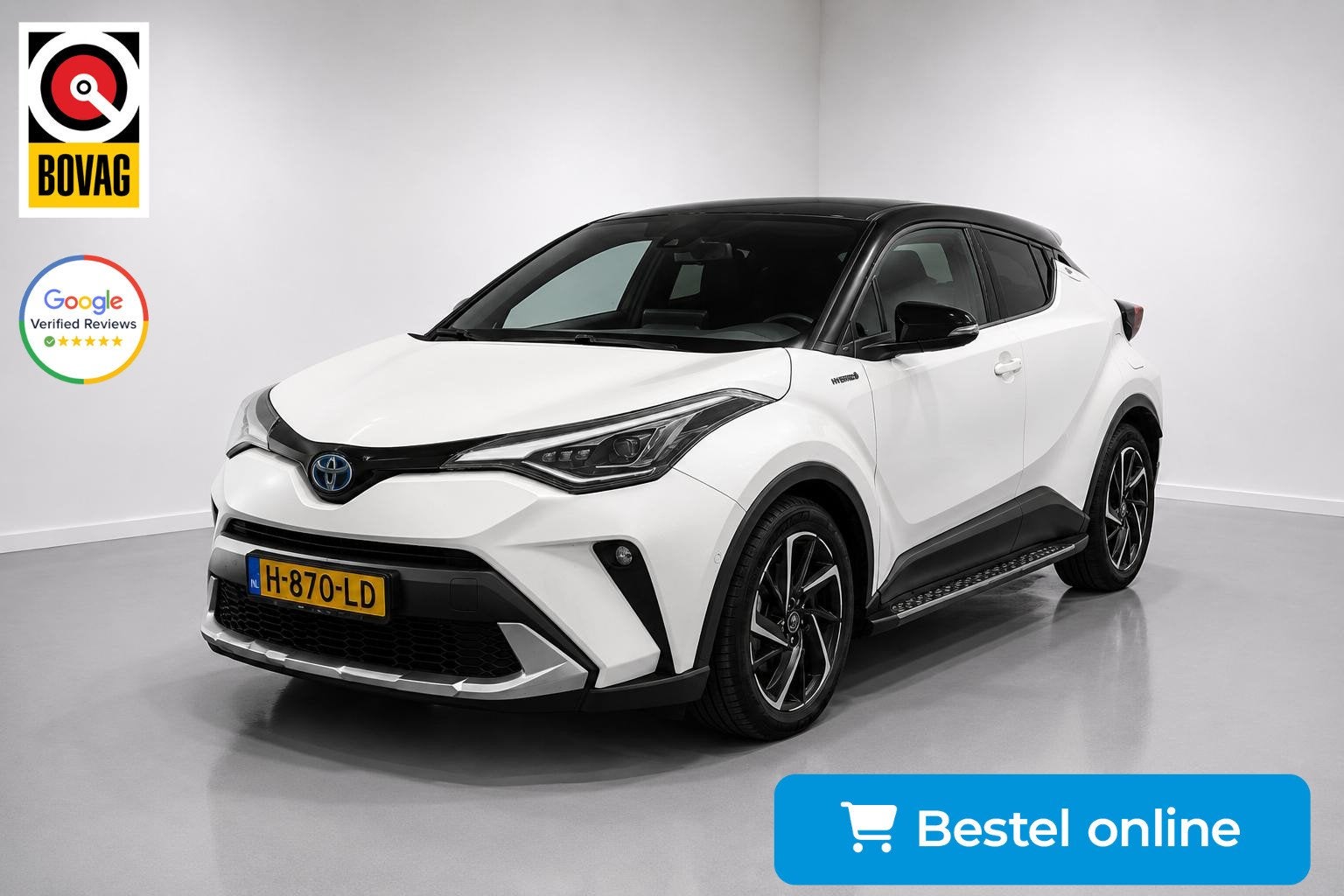 Toyota C-HR 2.0 Hybrid SPORT |Side skirts|Sportstoelen|Parel, Auto's, Toyota, Stof, Euro 6, 4 cilinders, Met garantie (alle)