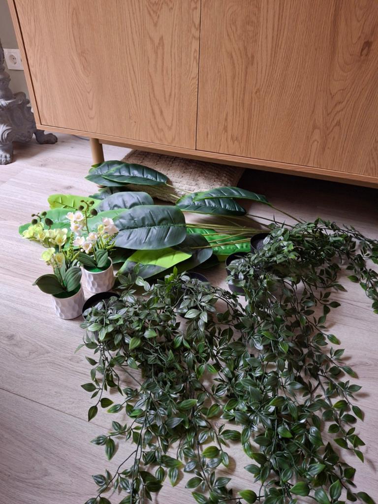 7 kunstplanten, waaronder 4 Ikea Fejka, Binnen, Groen, Onderhoudsvrij, Kunstplant