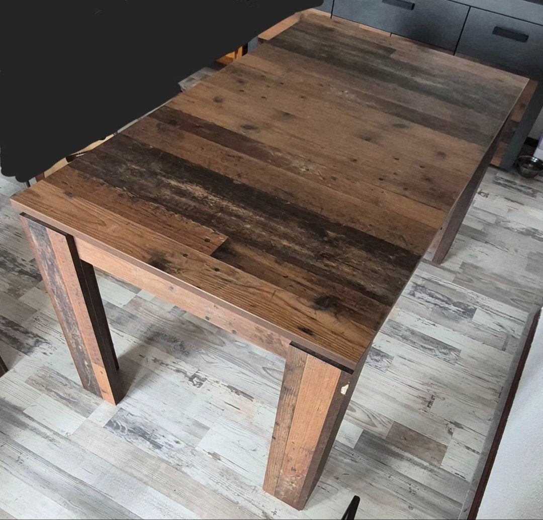 IJzendijke eettafel - lichte beschadiging poot, Ophalen, Gebruikt, 50 tot 100 cm, Rechthoekig