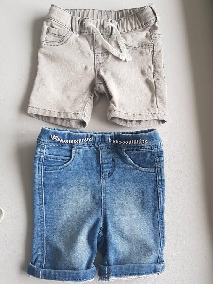 Te koop 2 zgan stretch korte broekjes maat 74, Kinderen en Baby's, Babykleding | Maat 74, Ophalen of Verzenden, Zo goed als nieuw