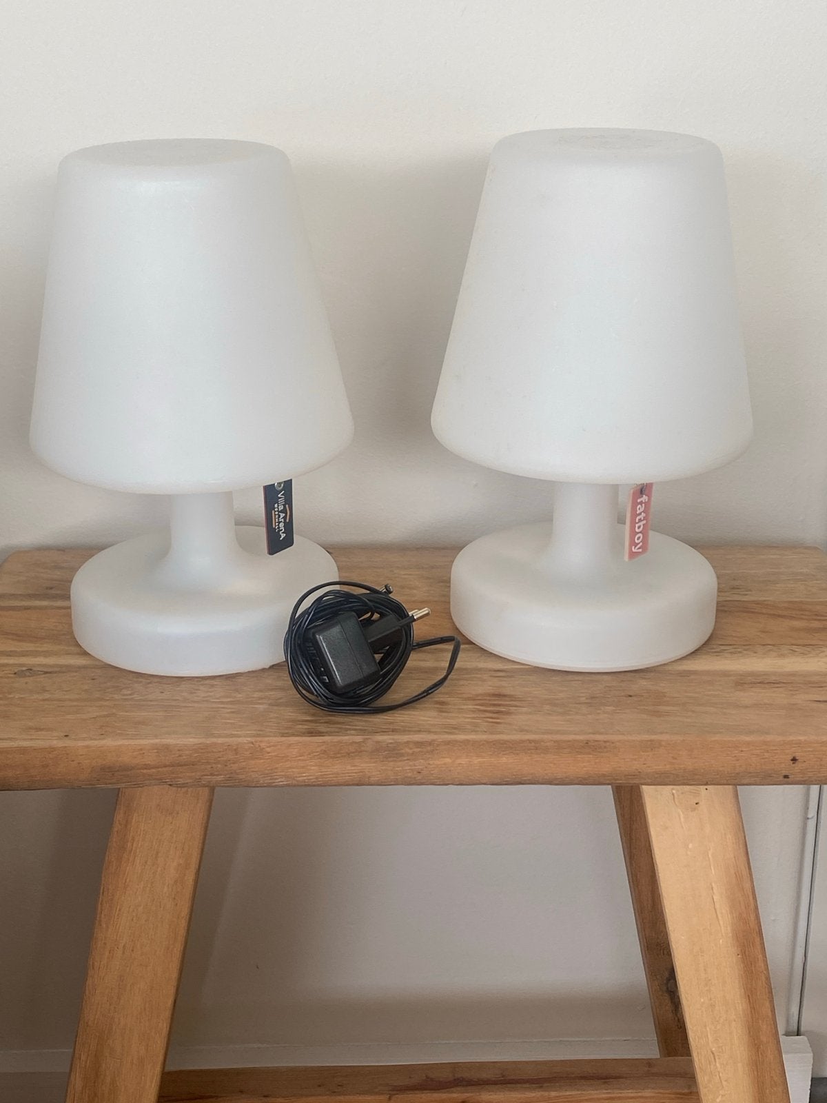 Set van 2 Fatboy Edison the Petit lampen (met 1 oplader), Gebruikt, Fatboy, Wit, Ophalen of Verzenden