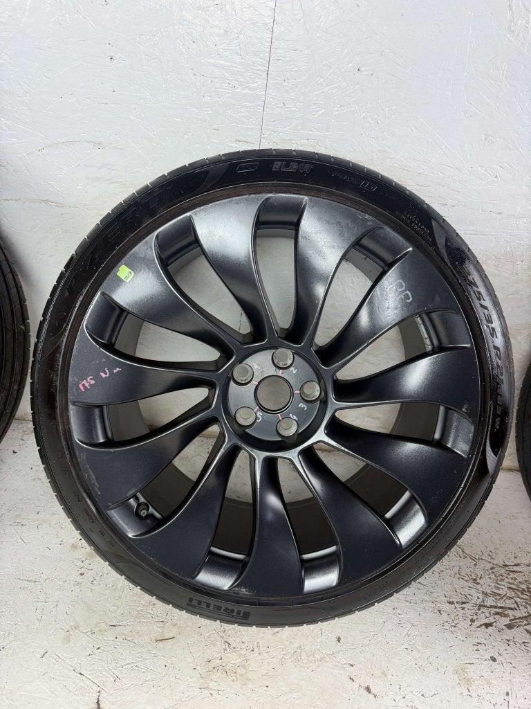 Originele Tesla Model Y velgen 21" 5x114.3 Uberturbine, Niet ingevuld, Gebruikt, 275 mm, Banden en Velgen