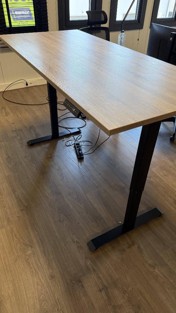 Elektrisch zit-sta bureau Fuse 180x80 | memory | eiken tafel, Ophalen, Zit-sta bureau, Hout, 180 cm
