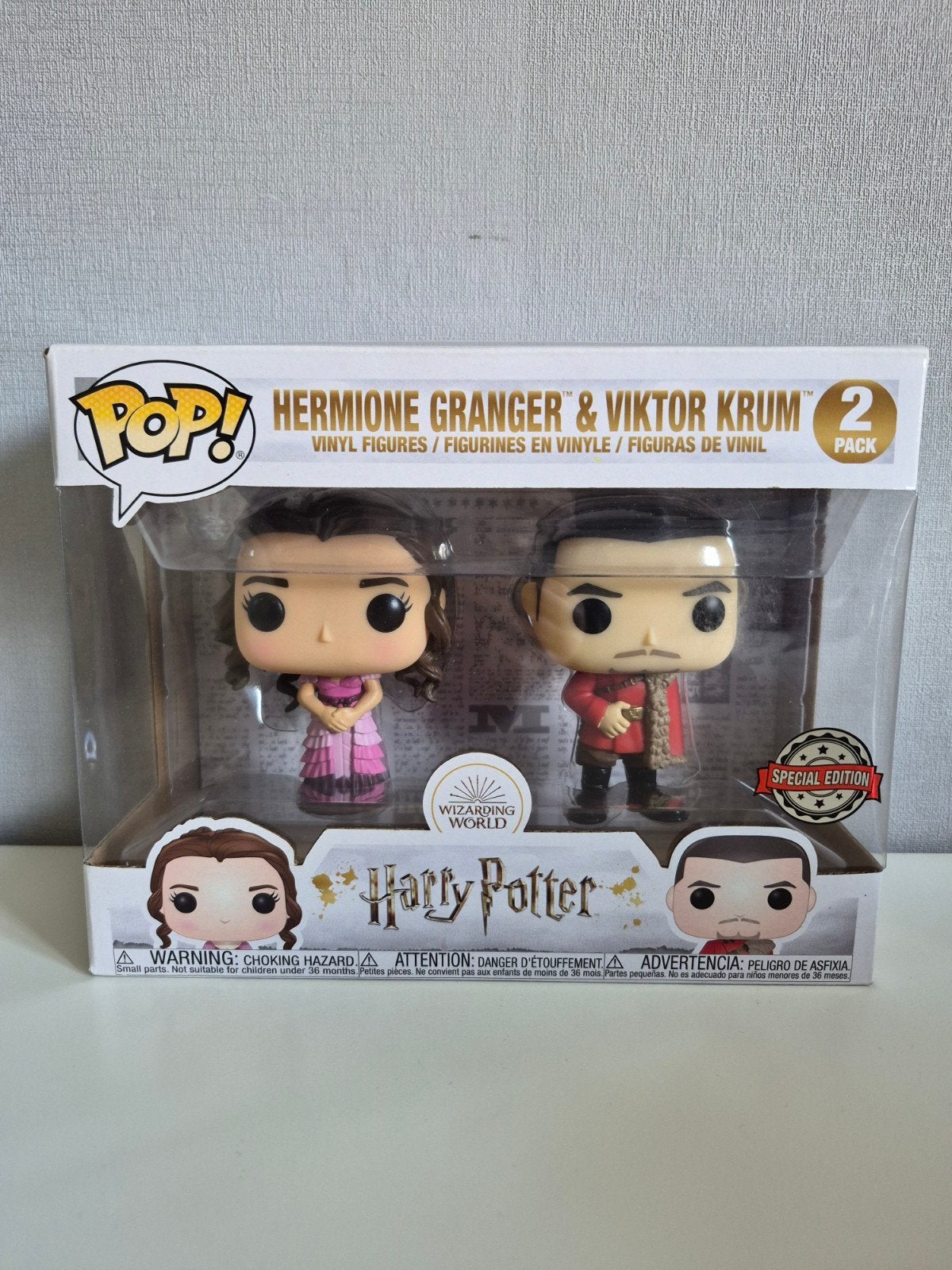 Harry potter funko pop hermione granger & viktor krum 2 pack, Ophalen of Verzenden, Zo goed als nieuw