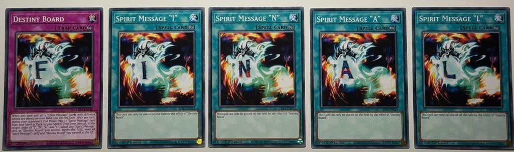Yu-Gi-Oh! Full Destiny Board Final met Spirit Messages !, Ophalen of Verzenden, Zo goed als nieuw, Meerdere kaarten