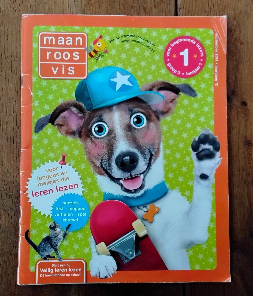 Maan roos vis - voor beginnende lezers - groep 3 - kaft spoo, Ophalen of Verzenden, Gebruikt, Taal en Lezen