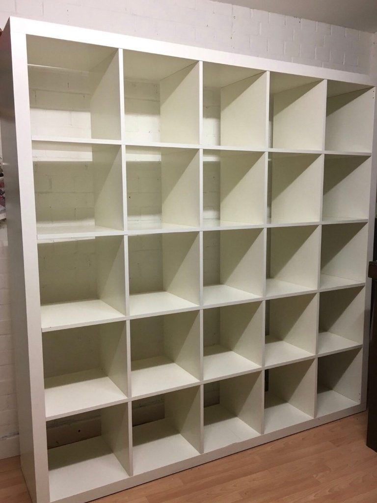 Expedit 25 vakkenkast Ikea, Huis en Inrichting, Bureaus, Ophalen, Gebruikt, 35 cm, Bureau-kast combinatie
