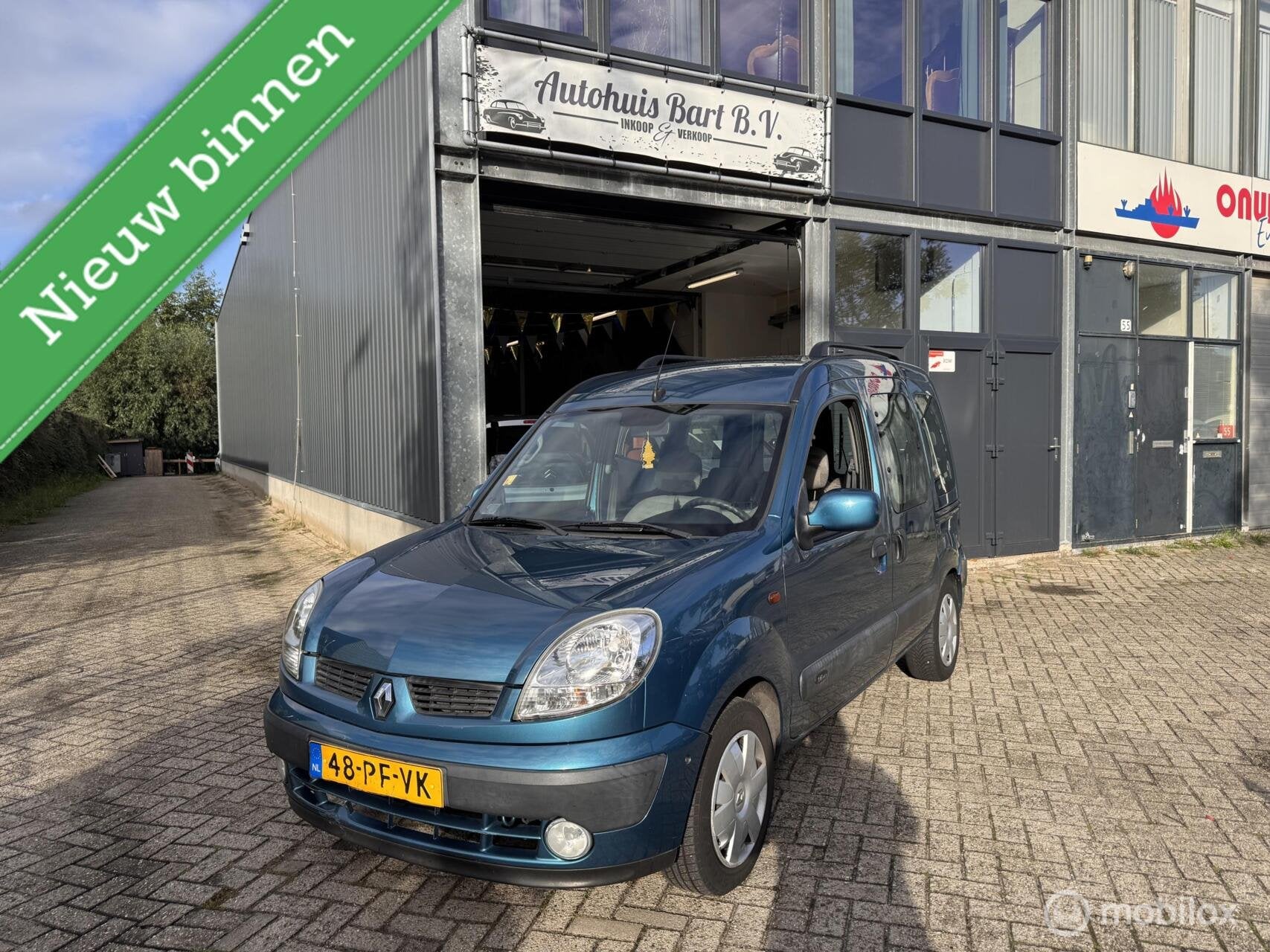 Renault Kangoo combi 1.6-16V Expression Trekhaak! Nieuwe APK, Auto's, Metallic lak, Stof, Gebruikt, Blauw