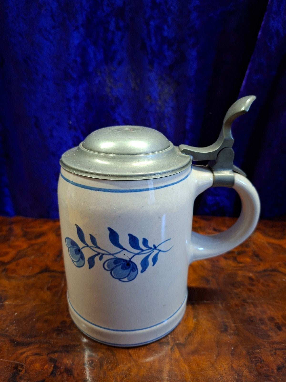 Puntgave Goudse bierpul PZH Corona (ca. 1920) met tin, Antiek en Kunst, Ophalen of Verzenden