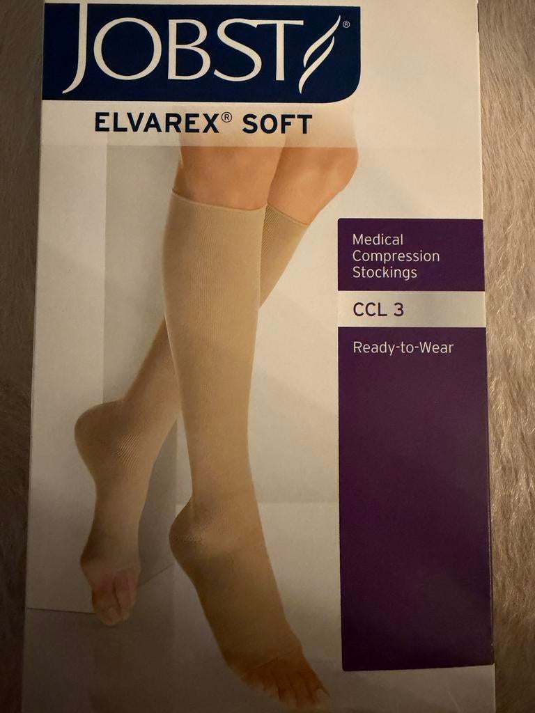 Nieuwe - obgebruikte steunkousen jobst elvarex soft ccl3, Ophalen of Verzenden, Nieuw