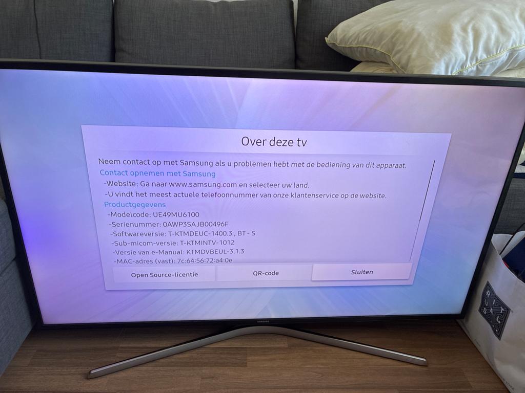 Samsung UE49MU6100 4K Smart TV - 49 inch, Ophalen, 50 Hz, Samsung, 100 cm of meer