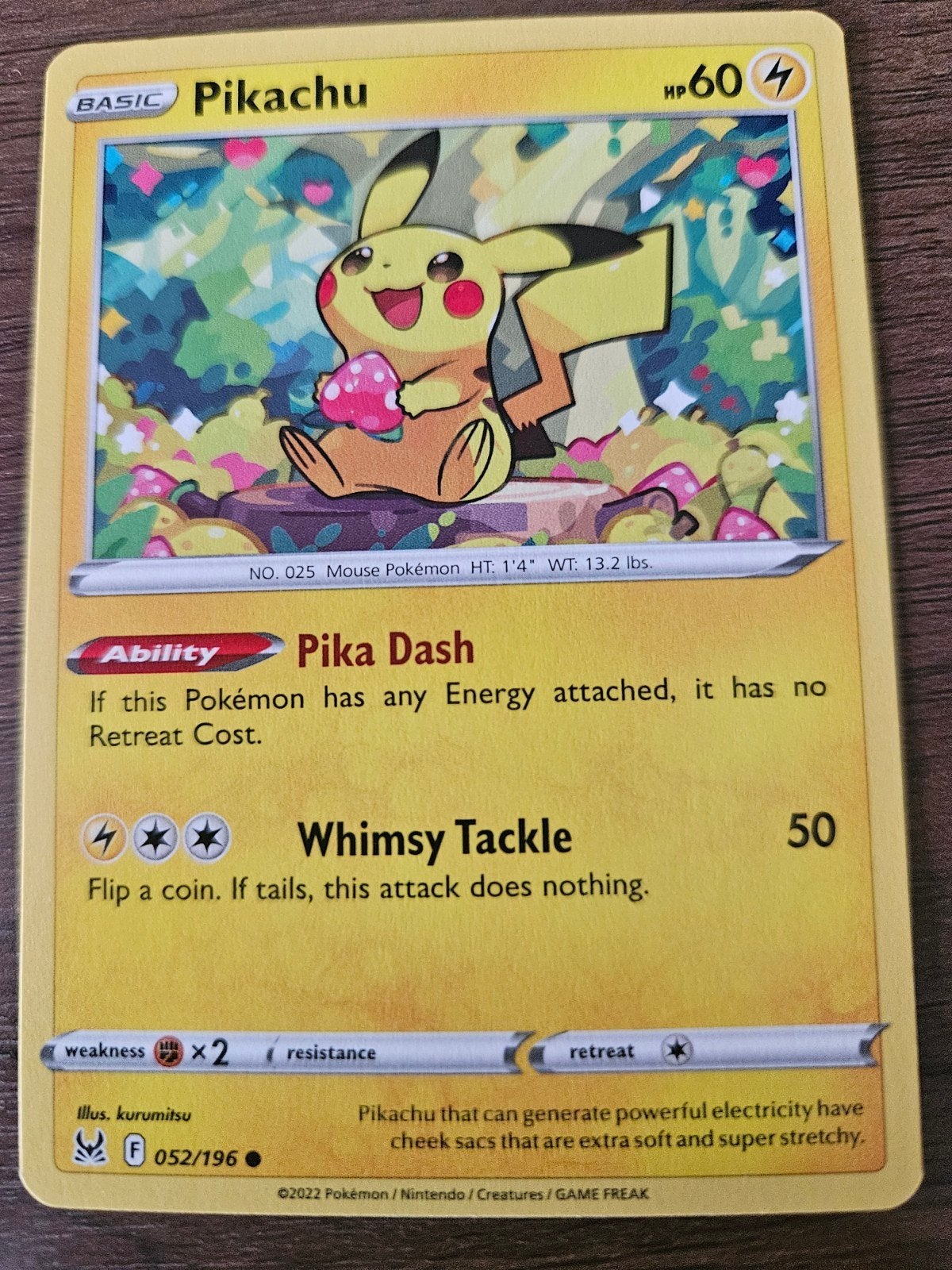 Pikachu Pokémon kaart (052/196) - Basic - HP60, Ophalen of Verzenden