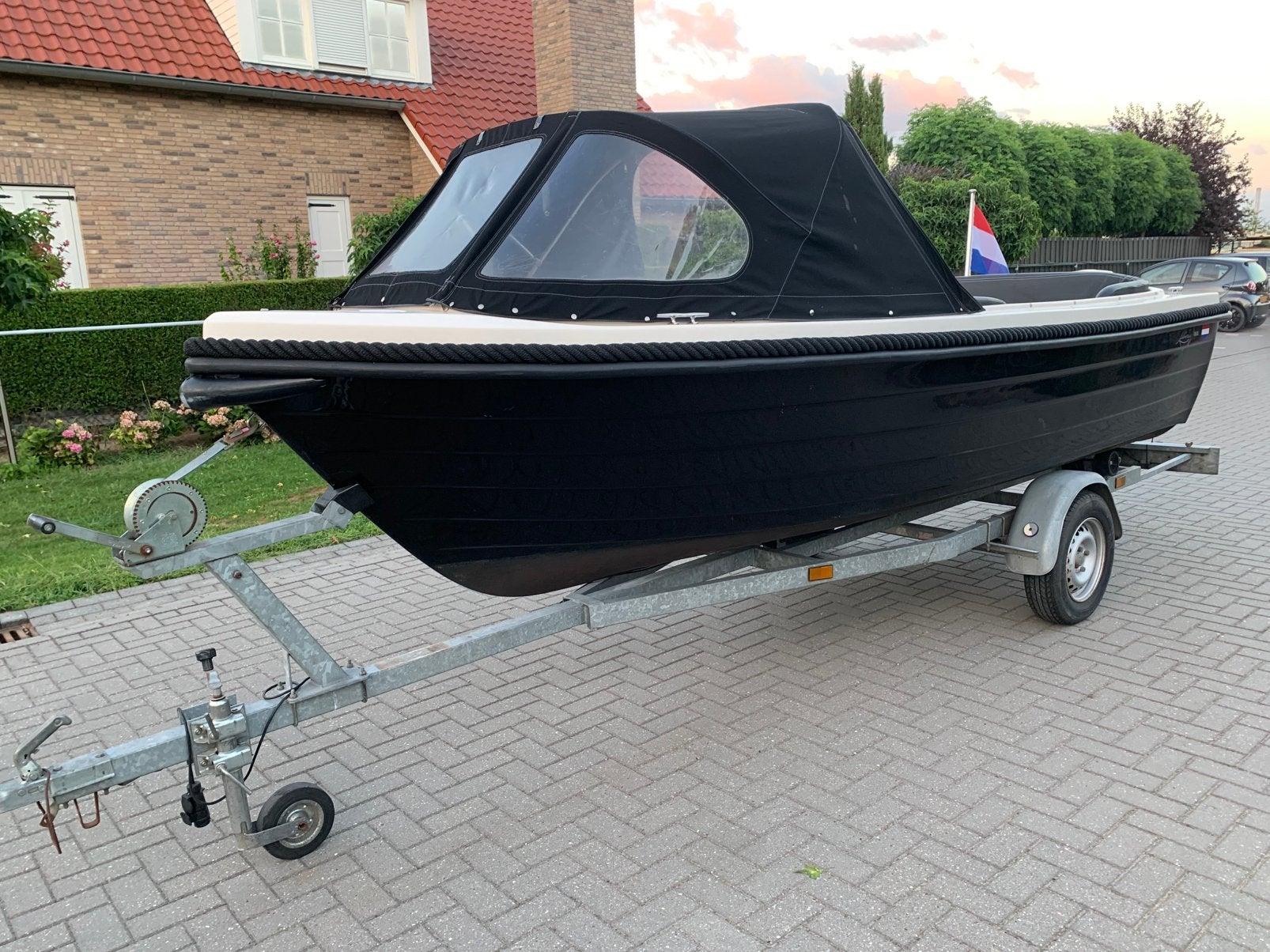 Liberty 475 XL15 pk 4t  trailer ( verkocht ), 15 pk, Ophalen of Verzenden, Zo goed als nieuw, Trailer
