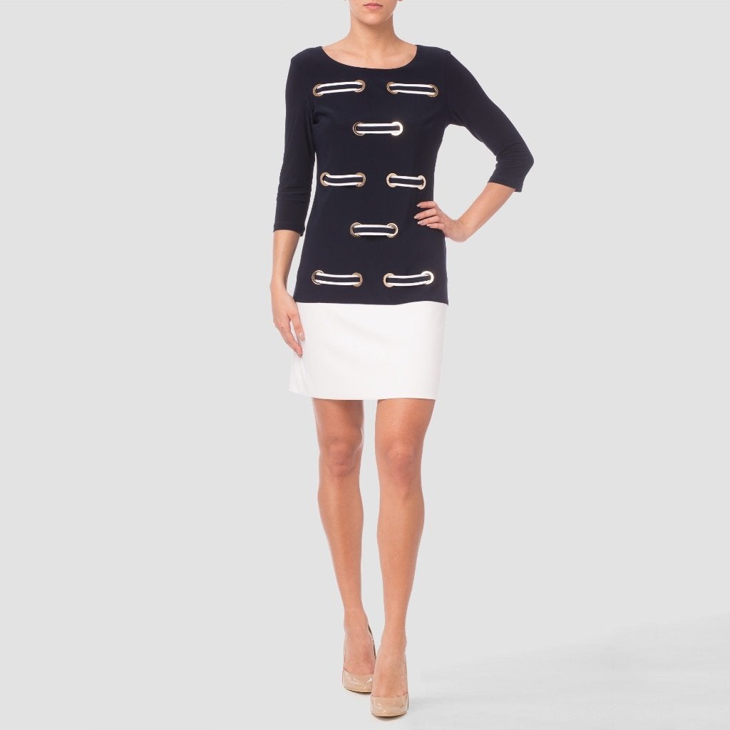 Joseph Ribkoff vlot aparte zwart/witte jurk mt 44, Kleding | Dames, Meerkleurig, ., Maat 42/44 (L), Joseph Ribkoff