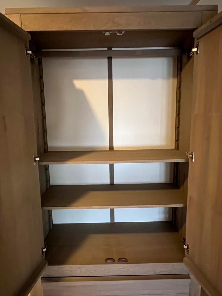 Kledingkast met hangruimte, planken en lade - 112x190x50 cm, Ophalen, Zo goed als nieuw