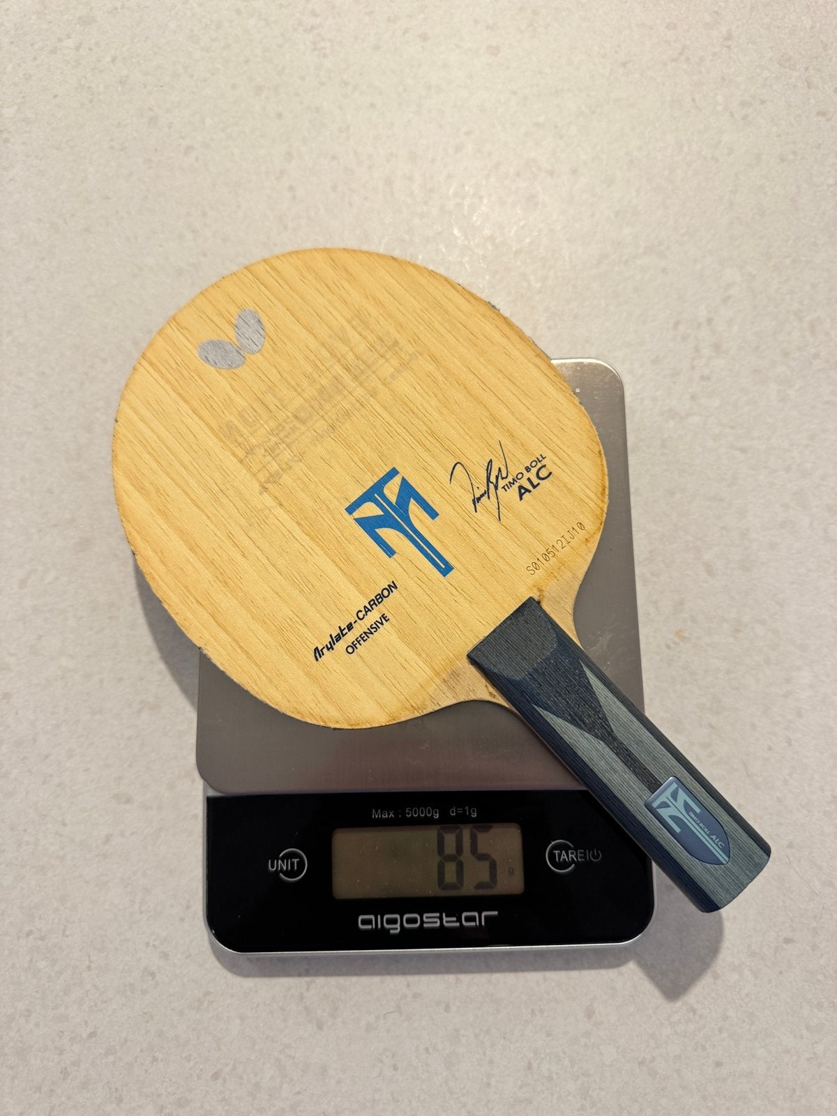 Tafeltennis Butterfly Timo Boll Alc ST 85g, Sport en Fitness, Ophalen, Zo goed als nieuw, Net, Batje(s) of Balletje(s)